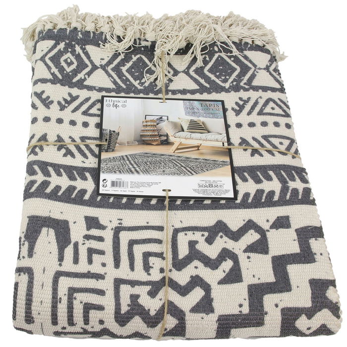 Home Deco Factory Alfombra Étnica Ethnical Life 140x200 cm Algodón y Poliéster Home Deco Factory Alfombra Étnica Ethnical Life 140x200 cm Algodón y Poliéster