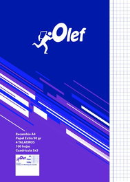 OLEF Recambio A4 100H 90Gr 4 Taladros Cuadric.5X5 (Set de 10)