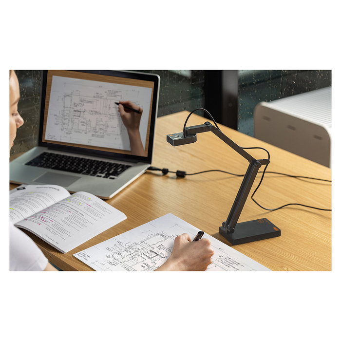 IPEVO V4K PRO 120 Visualizador de Documentos USB Webcam Ultra HD 4K con Zoom 8X para Profesores y Videoconferencias