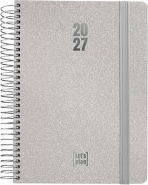 GRAFOPLAS Agenda Anual 2027 Metallic Plata A5
