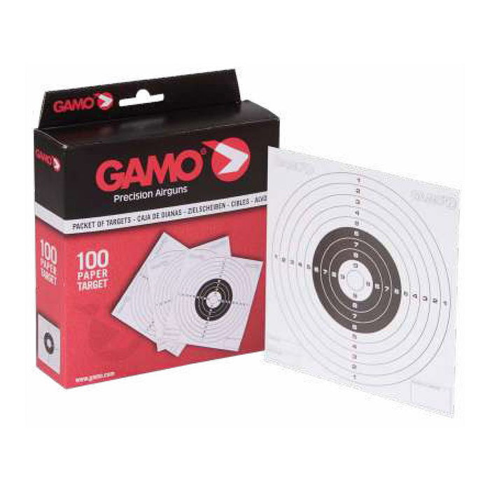 Gamo Diana de Papel para Competición, 14 cm x 14 cm, Caja con 100 Unidades, Uso con Carabina o Pistola Gamo Diana de Papel para Competición, 14 cm x 14 cm, Caja con 100 Unidades, Uso con Carabina o Pistola
