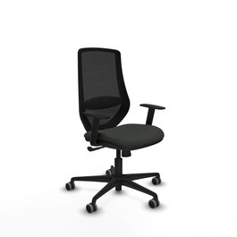 PIQUERAS Y CRESPO Silla de oficina Mardos con mecanismo Sincro, Negro