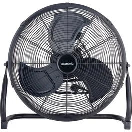 Oceanic OCEAVI120B Ventilador de Pie Industrial 120W, 3 Velocidades, Diámetro 49 cm, Color Negro Mate
