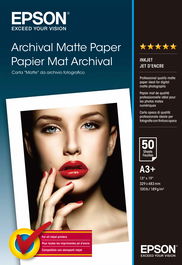 Epson GF Papel Archival Matte, A3+, 50 h, 189g.