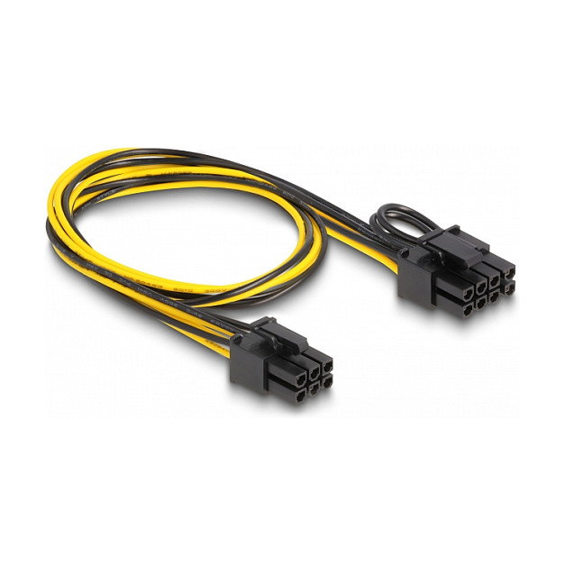 DeLOCK Cable de alimentación PCI Express 6 pin a 6+2 pin, 50 cm