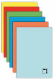PACSA Paquete de 10 libretas A4 cuadrícula 4x4 tapa gofrada colores surtidos