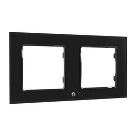 Shelly Wall Frame 2 Wandtaster Rahmen 2-fach Schwarz - Accesorio de Pared Negro para Shelly Wall Switch