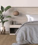 L'essentiel linge de maison Manta Doble de Algodón 100% Gris 180x220 cm