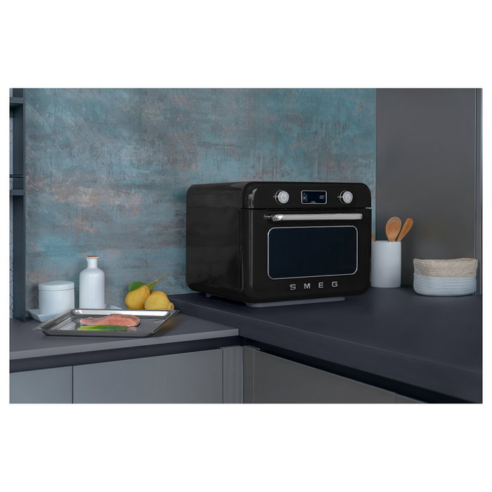 Smeg COF01BLEU Mini Horno Vintage Negro 30L 1800W