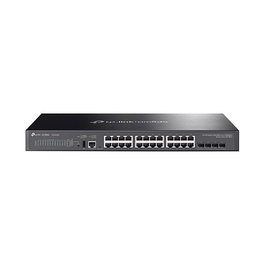 TP-Link Omada SG5428X(UN) Switch gestionado L3 de 24 puertos Gigabit, 4 ranuras SFP+ 10G, apilable, sin ventilador