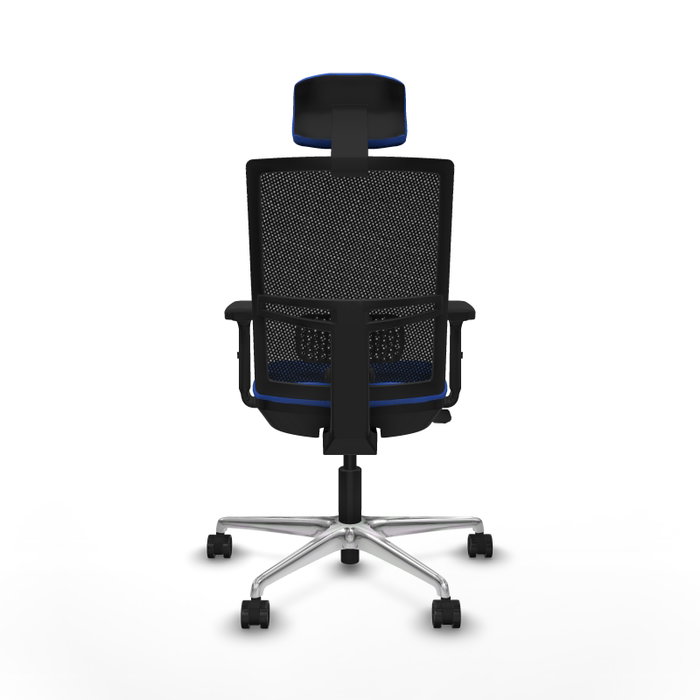 PIQUERAS Y CRESPO Silla de oficina Yunquera con mecanismo Sincro/Traslack, Azul y Negro