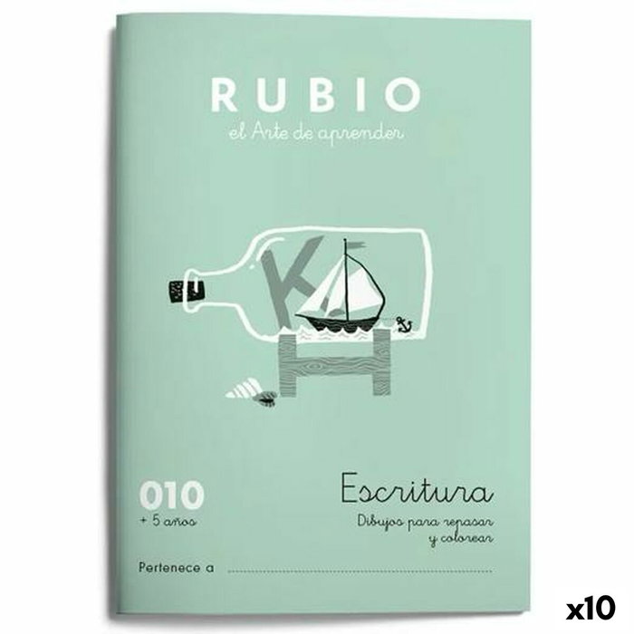 RUBIO Cuaderno de Escritura A5 Nº 010 (+5 años) de la colección de ejercicios