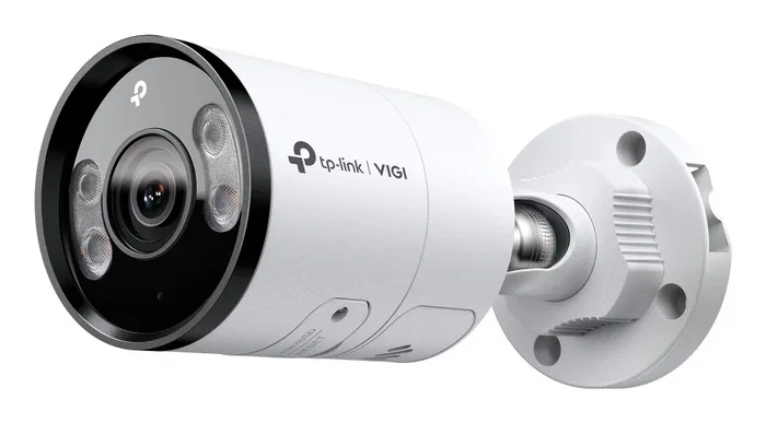 TP-Link VIGI S345 Cámara de Seguridad IP Bullet para Exterior, 4MP Full-Color con Visión Nocturna, Análisis de Personas/Vehículos, PoE, Resistente IP67 (Blanco)