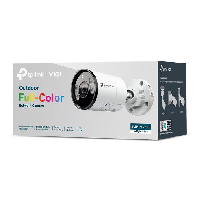 TP-Link S345 Cámara IP de Exterior Bullet 4MP Visión Nocturna Resistente a la Intemperie 2688x1520 PoE Alámbrica