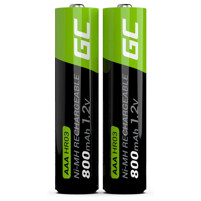 Green Cell GR08 Batería Recargable AAA Níquel-metal Hidruro (NiMH) 1.2V 800mAh 2 Piezas Green Cell GR08 Batería Recargable AAA Níquel-metal Hidruro (NiMH) 1.2V 800mAh 2 Piezas