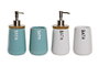DKD Home Decor Set de Baño de 2 Piezas Colección Baño Azul