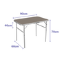 Mesa Plegable Marrón Aluminio 90x60x39/70 cm MARBUENO SUMMER 10014M