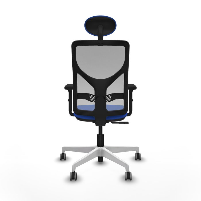 PIQUERAS Y CRESPO Silla de oficina Motilla con mecanismo Sincro, Azul y Gris