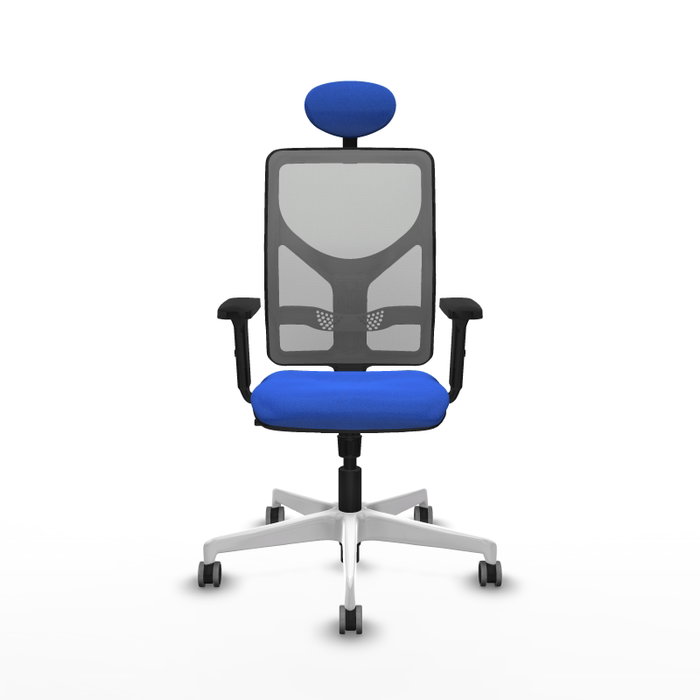PIQUERAS Y CRESPO Silla de oficina Motilla con mecanismo Sincro, Azul y Gris