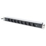 Digitus Regleta de enchufes PDU 19'' 1U 8 Schuko Negro DN-95401