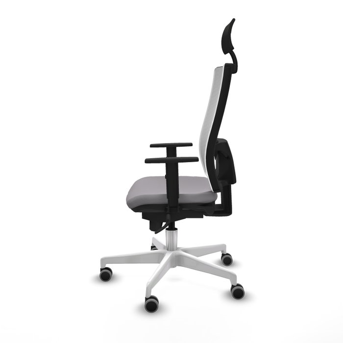 PIQUERAS Y CRESPO Silla de oficina Horna Gris y Blanca con Mecanismo Sincro PIQUERAS Y CRESPO Silla de oficina Horna Gris y Blanca con Mecanismo Sincro