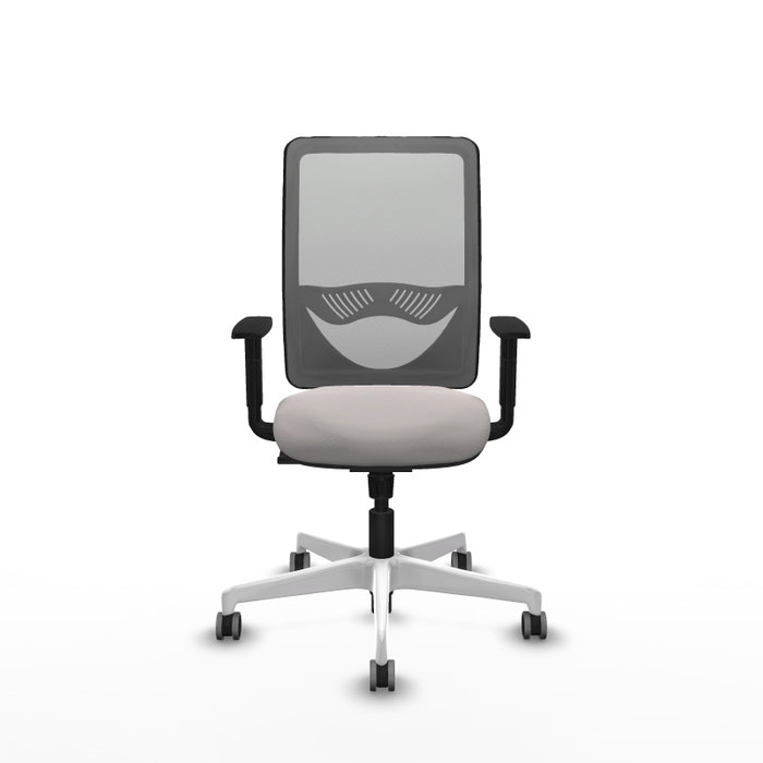 PIQUERAS Y CRESPO Silla de oficina Zulema con mecanismo Sincro, Blanco y Gris PIQUERAS Y CRESPO Silla de oficina Zulema con mecanismo Sincro, Blanco y Gris