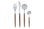 DKD Home Decor Juego de Cubertería de 16 Piezas en Inox y ABS Plateado