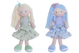 DKD Home Decor Muñeca de Poliéster Surtida Verde y Azul
