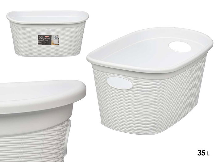 STEFANPLAST Cesto Ropa Elegance Blanco STEFANPLAST Cesto Ropa Elegance Blanco