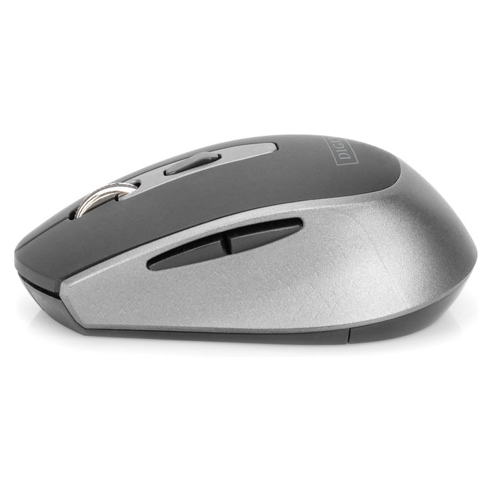 Digitus Ratón Óptico Inalámbrico 2.4 GHz, 6 Botones, 1600 DPI, Ambidiestro, Negro y Gris, para Oficina, PC, Mac, Android Digitus Ratón Óptico Inalámbrico 2.4 GHz, 6 Botones, 1600 DPI, Ambidiestro, Negro y Gris, para Oficina, PC, Mac, Android