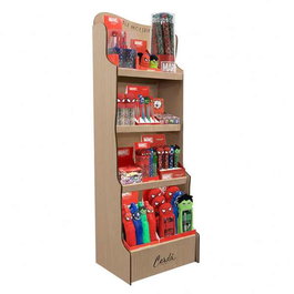 Cerdá - Displays expositor para papelería de cartón con baldas - 40.0 x 140.0 x 40.0 cm