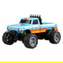 AMEWI 22698 Camión Monstruo RC 1:64 RTR Listo Para Usar, Efectos de Luz, Radio Control 2.4GHz, Color Azul/Naranja, 8 km/h, Con Batería Recargable