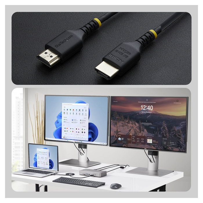 StarTech Cable HDMI 2.1 Ultra Slim de 1m, 8K 60Hz/4K 120Hz Certificado