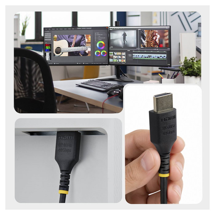 StarTech Cable HDMI 2.1 Ultra Slim de 1m, 8K 60Hz/4K 120Hz Certificado