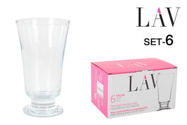 LAV Set 6 Vasos C/Pie 150Cc Colección Troya (8 Cajas)