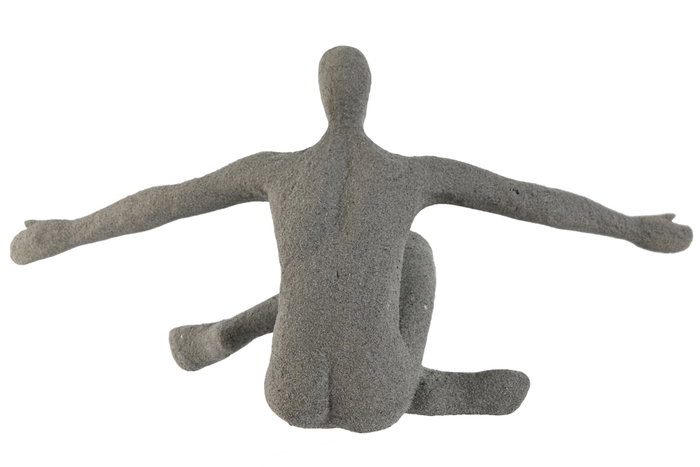 DKD Home Decor Figura de Resina Persona Gris