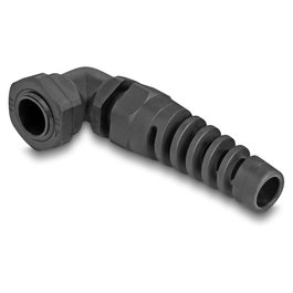 DeLOCK Prensaestopas con alivio de tensión 90° PG9 Negro