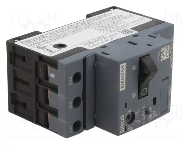 SIEMENS 3RV1011-1DA10 Interruptor motorizado 1,1kW 220-690VAC SIEMENS 3RV1011-1DA10 Interruptor motorizado 1,1kW 220-690VAC