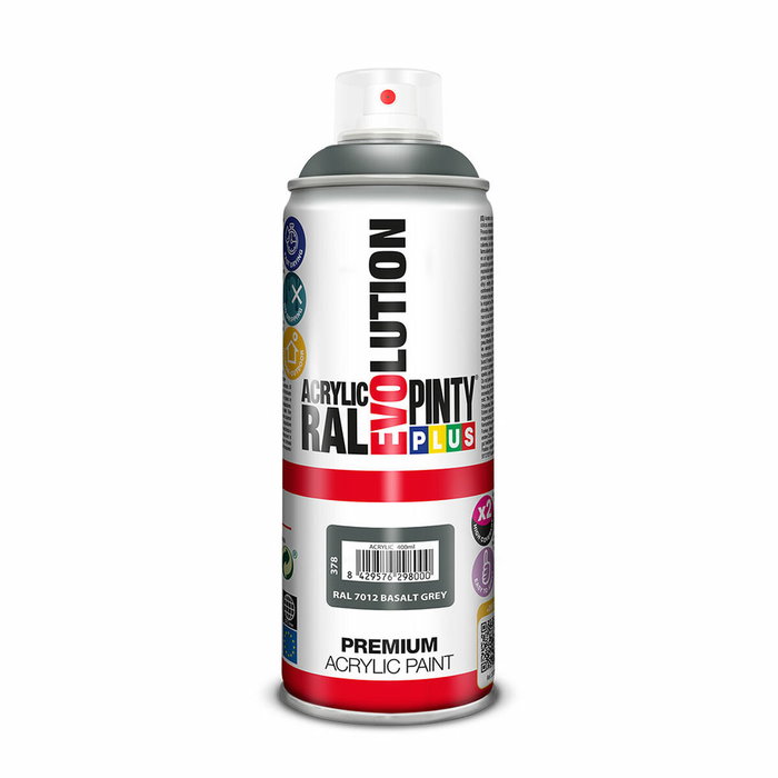 Pinty Plus Pintura acrílica spray Evolution 520 cc RAL 7012 Basalt Grey