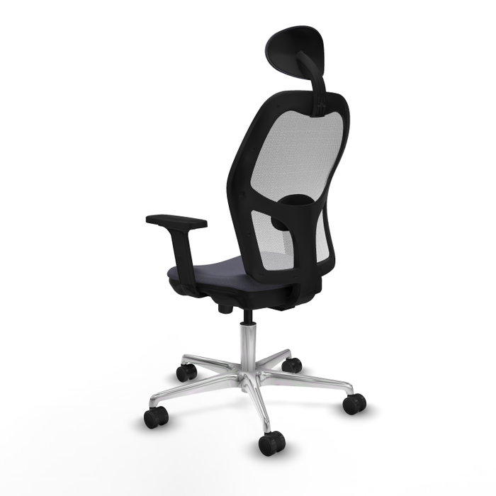 PIQUERAS Y CRESPO Silla de oficina Jorquera con Mecanismo Sincro/Traslack, Gris oscuro y Blanco PIQUERAS Y CRESPO Silla de oficina Jorquera con Mecanismo Sincro/Traslack, Gris oscuro y Blanco