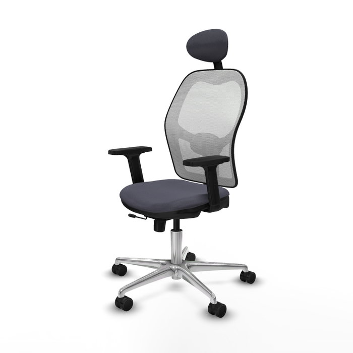 PIQUERAS Y CRESPO Silla de oficina Jorquera con Mecanismo Sincro/Traslack, Gris oscuro y Blanco PIQUERAS Y CRESPO Silla de oficina Jorquera con Mecanismo Sincro/Traslack, Gris oscuro y Blanco