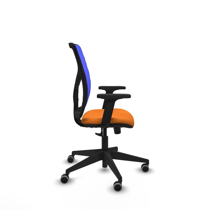 PIQUERAS Y CRESPO Silla de oficina Motilla Naranja y Azul
