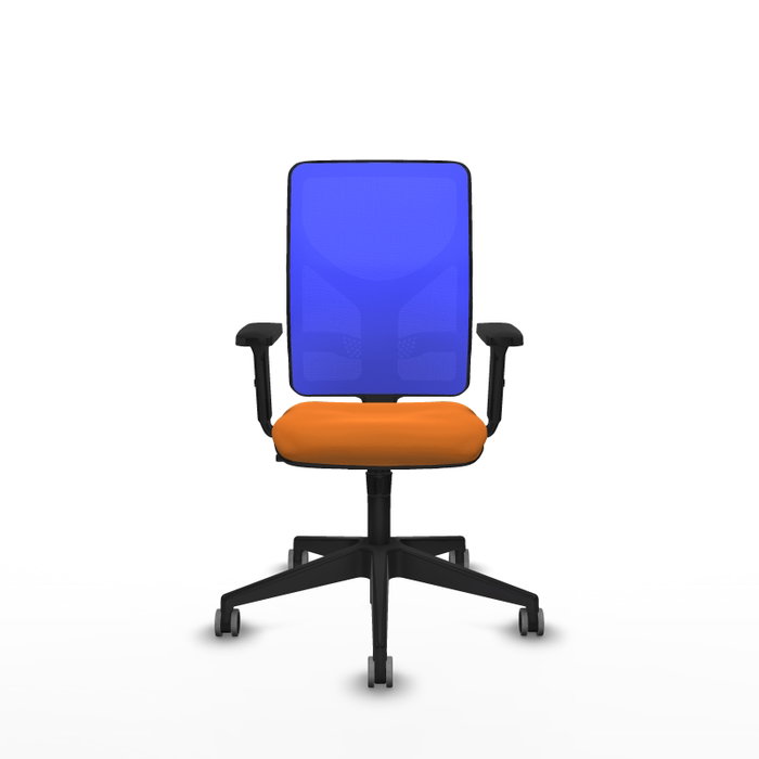 PIQUERAS Y CRESPO Silla de oficina Motilla Naranja y Azul