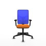 PIQUERAS Y CRESPO Silla de oficina Motilla Naranja y Azul