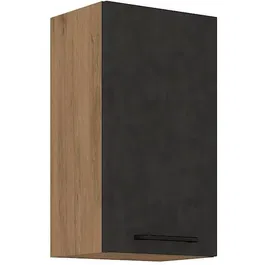 Columna ROCK40G1F Melamina Roble Lancelot Gris Matera 1 Puerta L40 x H72 cm