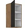 Columna ROCK40G1F Melamina Roble Lancelot Gris Matera 1 Puerta L40 x H72 cm