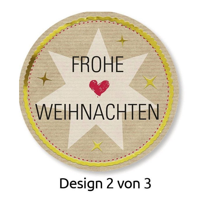 AVERY Zweckform Etiquetas Frohe Weihnachten, marrón, 50 unidades AVERY Zweckform Etiquetas Frohe Weihnachten, marrón, 50 unidades