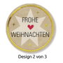 AVERY Zweckform Etiquetas Frohe Weihnachten, marrón, 50 unidades