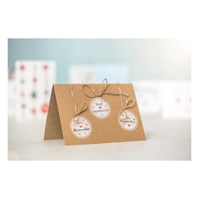 AVERY Zweckform Etiquetas Frohe Weihnachten, marrón, 50 unidades AVERY Zweckform Etiquetas Frohe Weihnachten, marrón, 50 unidades