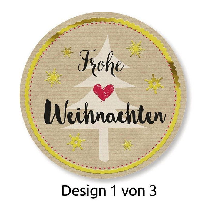AVERY Zweckform Etiquetas Frohe Weihnachten, marrón, 50 unidades AVERY Zweckform Etiquetas Frohe Weihnachten, marrón, 50 unidades